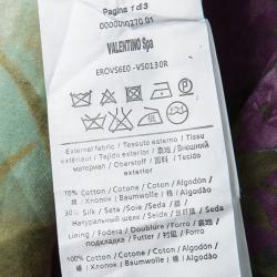 Pre Owned RED Valentino Tropical Landscape Print Bow Detail Sleeveless Dress S