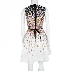 Pre Owned Red Valentino Multicolor Floral Print Sleeveless Dress S