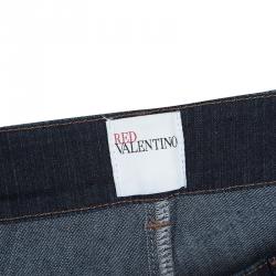 Pre Owned Red Valentino Indigo Dark Wash Denim Straight Fit Jeans L