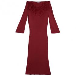 Pre Owned Red Valentino Red Off-Shoulder Dress S