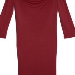 Pre Owned Red Valentino Red Off-Shoulder Dress S