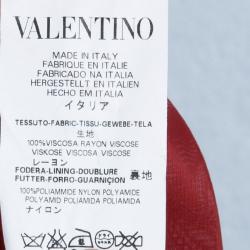 Pre Owned Red Valentino Red Off-Shoulder Dress S