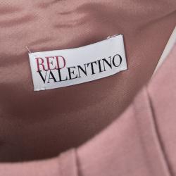 Pre Owned RED Valentino Dull Pink Pleat Detail Sleeveless Dress M