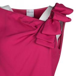 Pre Owned Red Valentino Pink Bow Detail Sleeveless Top M