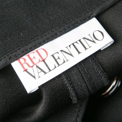 Pre Owned RED Valentino Black Side Button Detail Wrap Midi Skirt M