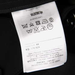 Pre Owned RED Valentino Black Side Button Detail Wrap Midi Skirt M