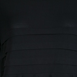 Pre Owned RED Valentino Black Ruffle Detail Top S