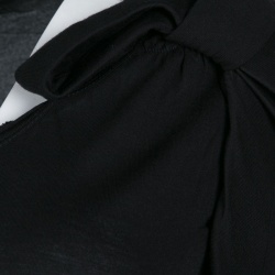 Pre Owned RED Valentino Black Jersey Bow Detail Short Sleeve Top XL