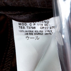 Pre Owned Red Valentino Brown Striped Wool Three Quarter Pants M