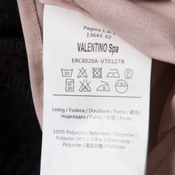 Pre Owned Red Valentino Black Swiss Dotted Tulle Neck Tie Detail Long Sleeve Blouse S