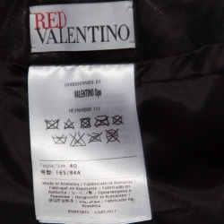Pre Owned RED Valentino Black Lambskin Leather Culottes S
