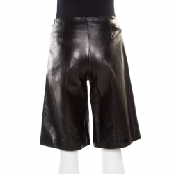 Pre Owned RED Valentino Black Lambskin Leather Culottes S