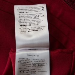 Pre Owned RED Valentino Red Jersey V-Neck Fit & Flare Dress M