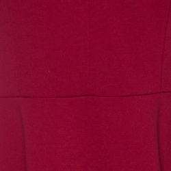 Pre Owned RED Valentino Red Jersey V-Neck Fit & Flare Dress M