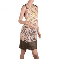 Pre Owned RED Valentino Floral Print Silk Dress M