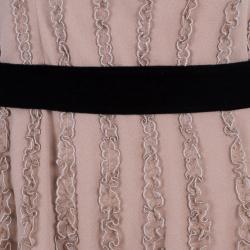 Pre Owned RED Valentino Beige Ruffle Tulle Dress L