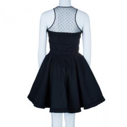 Pre Owned RED Valentino Black Swiss Dot Cocktail Dress S