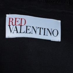 Pre Owned RED Valentino Black Swiss Dot Cocktail Dress S