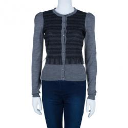 RED Valentino Wool Lace Paneled Cardigan M