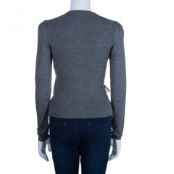 RED Valentino Wool Lace Paneled Cardigan M