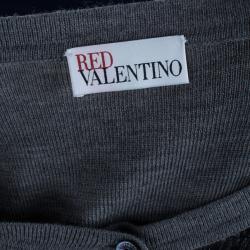 RED Valentino Wool Lace Paneled Cardigan M