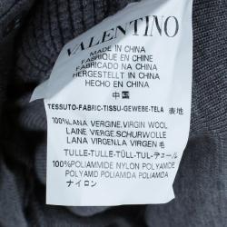 RED Valentino Wool Lace Paneled Cardigan M