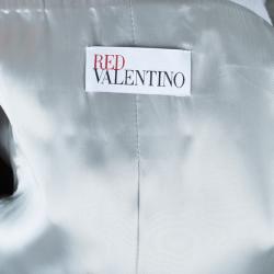 Pre Owned RED Valentino Grey Bow Detail Coat S