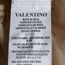 RED Valentino Light Gold Embellished Tulle Sleeveless Mini Dress M