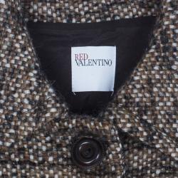 Pre Owned RED Valentino Brown Tweed Short Jacket M