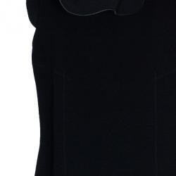 Pre Owned RED Valentino Black Ruffle Sheath Dress M