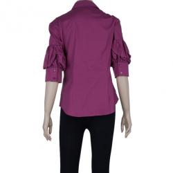 Pre Owned Red Valentino Fuschia Short Sleeve Shirt M