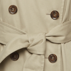 RED Valentino Beige Gabardine Double Breasted Coat S