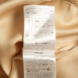 Pre Owned RED Valentino Beige Embroidered Peter Pan Collar Sateen Flounce Mini Dress S