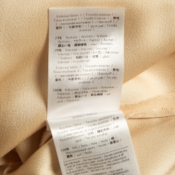 Pre Owned RED Valentino Beige Embroidered Peter Pan Collar Sateen Flounce Mini Dress S