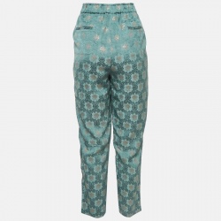 RED Valentino Sage Green Floral Jacquard Trousers M