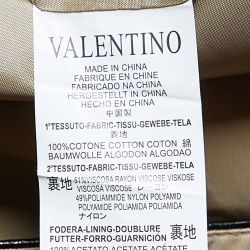 Pre Owned RED Valentino Beige Cotton Bow Detail Trench Coat L