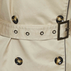 Pre Owned RED Valentino Beige Cotton Bow Detail Trench Coat L