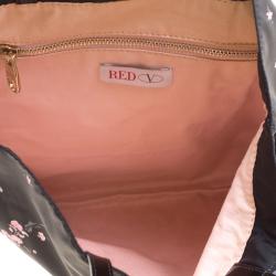 Pre Owned RED Valentino Multicolor Nylon and Leather Trimmed Bow Decorated Tote