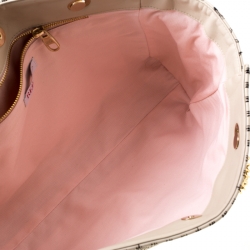 Pre Owned Red Valentino Beige Quilted Faux Leather Tote 