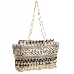 Pre Owned Red Valentino Beige Quilted Faux Leather Tote 