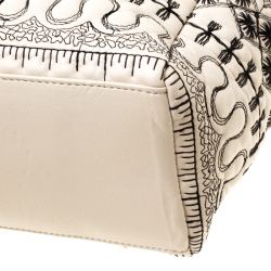 Pre Owned Red Valentino Beige Quilted Faux Leather Tote 