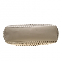 Pre Owned Red Valentino Beige Quilted Faux Leather Tote 