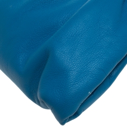 Red Valentino Blue Leather Bow Clutch Bag