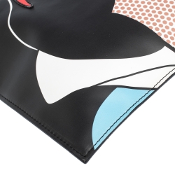 Pre Owned RED Valentino Multicolor Snow White Leather Clutch