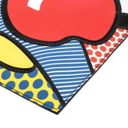 Pre Owned RED Valentino Multicolor Snow White Leather Clutch