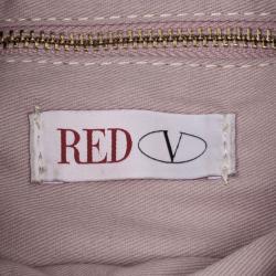 Pre Owned RED Valentino Black Satin And Lace Chain Strap Evening Bag