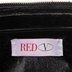 RED Valentino Purple Leather & Tweed Small Shoulder Bag