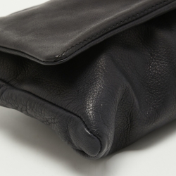 Pre Owned RED Valentino Black Leather Bow Chain Clutch