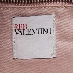 Pre Owned RED Valentino Black Leather Bow Chain Clutch