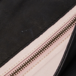 Pre Owned RED Valentino Black Leather Bow Chain Clutch